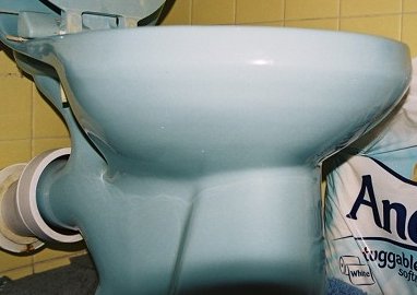 Very shallow-angled toilet bowl