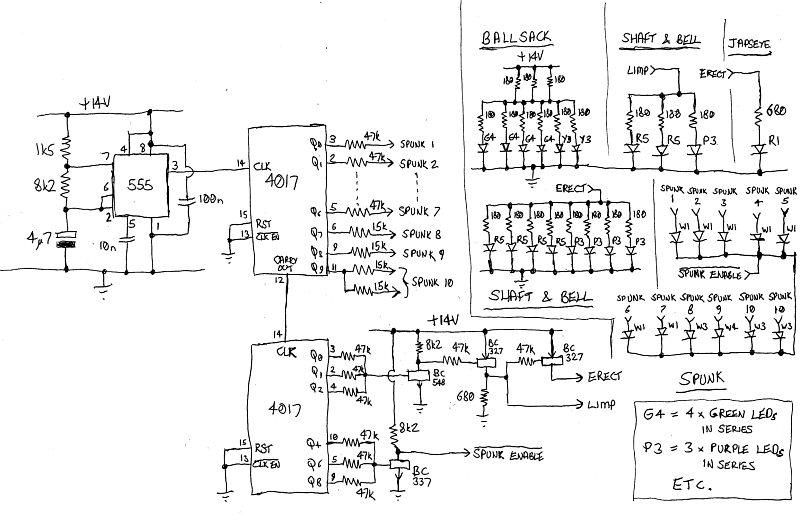 Spunking Cock Christmas Lights circuit diagram