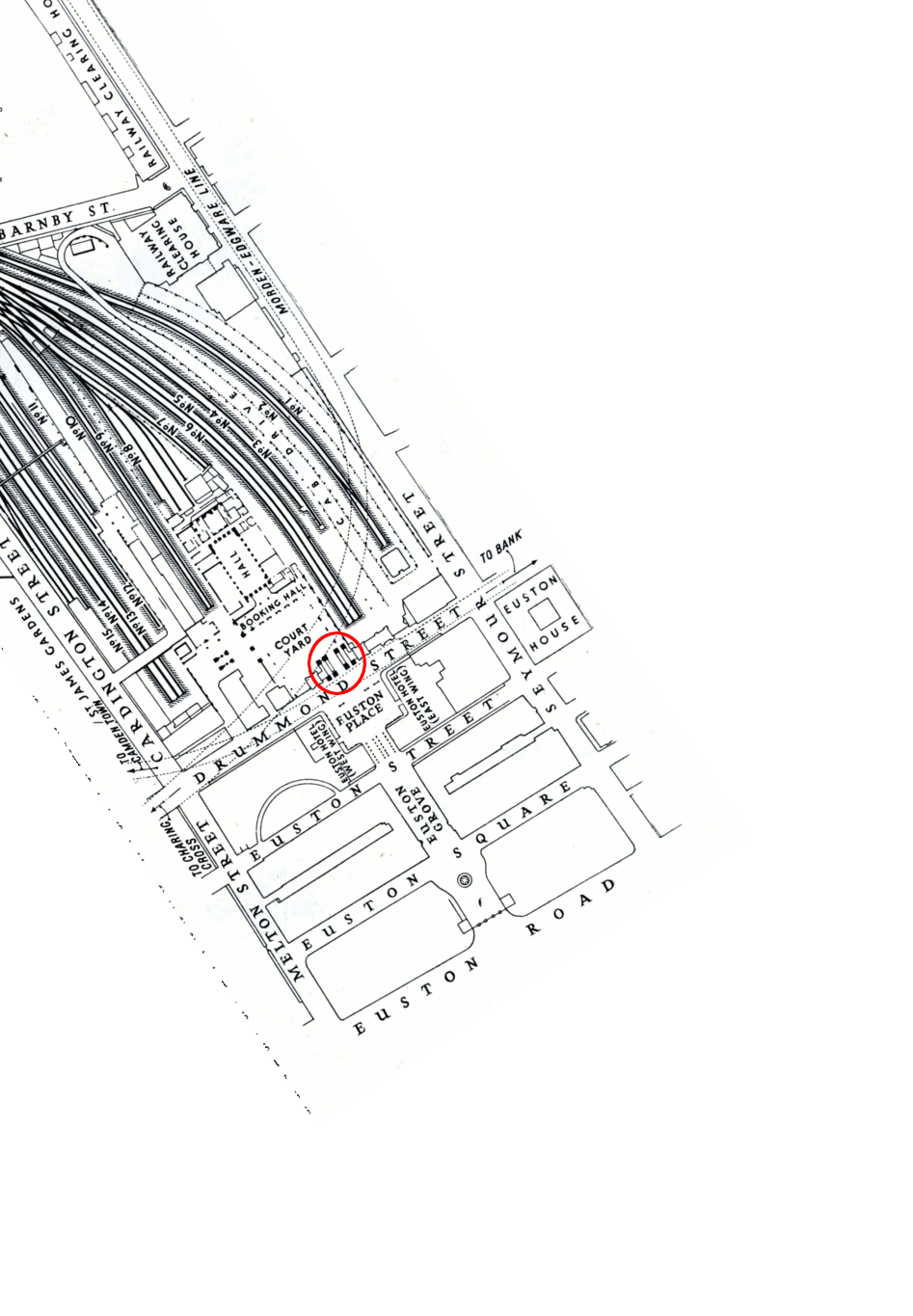 Map of Euston area