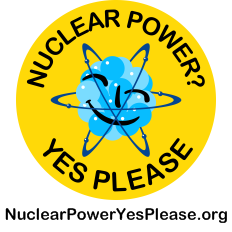 Nuclear Power? Yes Please - the "Smiling Atom" logo
