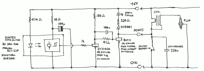 Schematic of optical ignition trigger