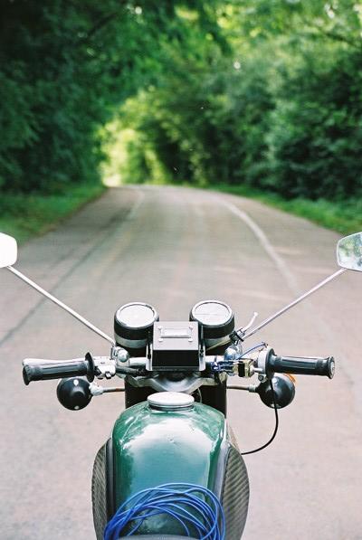 View over handlebars