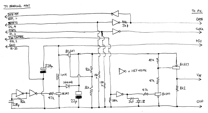 PIC Programmer circuit diagram