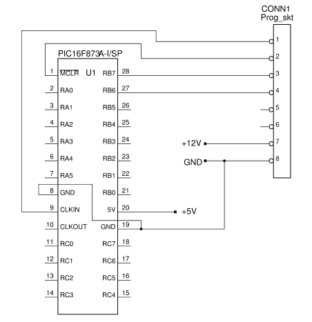 Programmer to target connections