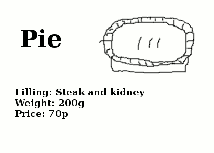 Pie advert