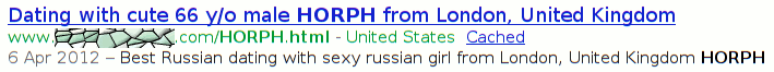 Horph on scam dating site