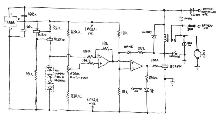 Volvo 164 electric fan thermostat schematic