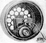 Inside of the ball train's ball wheel showing the drive mechanism